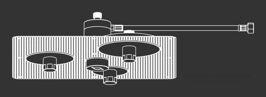 Скрытая часть CeaDesign INC 45 для верхнего душа