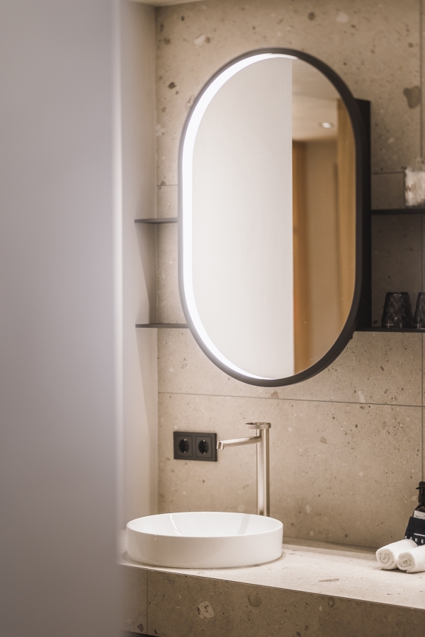 Смеситель для раковины Gessi Anello, высокий, длинный излив, цвет Finox Brushed Nickel - изображение 2