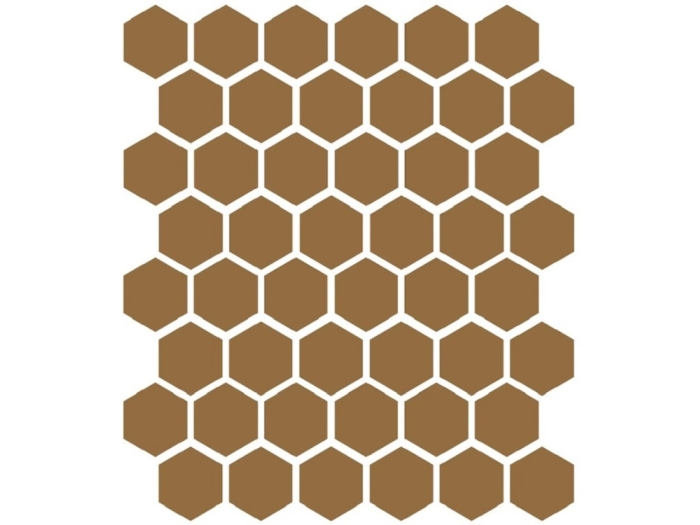 На изображении товар Etruria Керамогранит XXS-3D Esagono 5X5.7 3D Biscotto Su Rete Monocolore 33Х37 от официального представителя в Москве