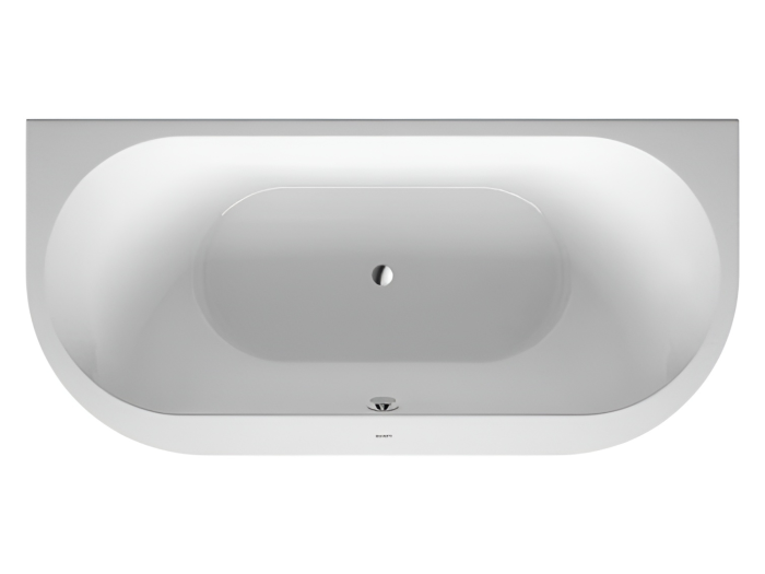На изображении товар Ванна Duravit Darling New, пристенная, 1900х900 мм, закругление справа и слева, цвет белый от официального представителя в Москве