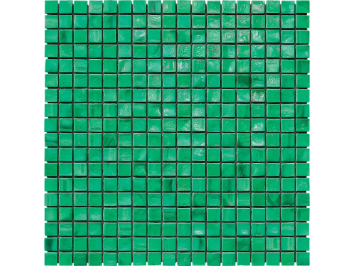 На изображении товар Sicis Стеклянная мозаика Murano Smalto Emerald 3 chips size 10x10 mm sheet-size 295x295 mm от официального представителя в Москве