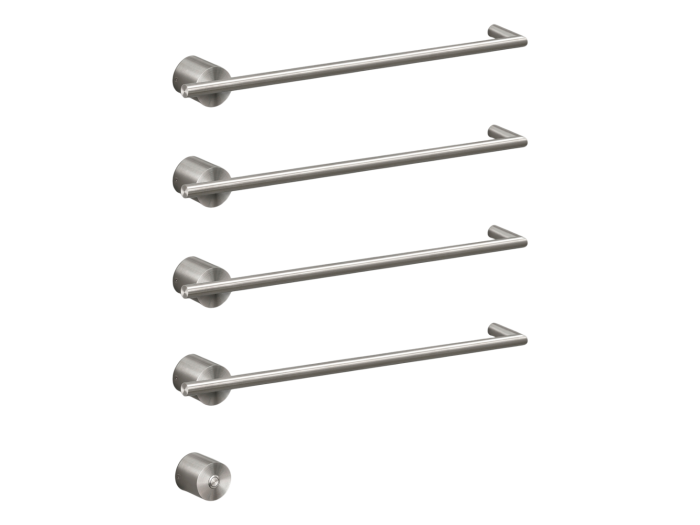 На изображении товар Полотенцесушитель CeaDesign Equilibrio, электрический, 4 перекладины, цвет Black Diamond сатин от официального представителя в Москве