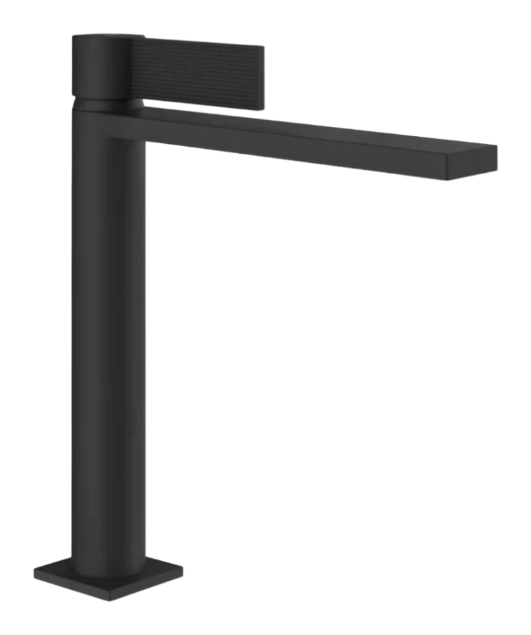 Смеситель для раковины Gessi Inverso, без донного клапана, с соединительными шлангами, Н-251 мм, цвет Matte Black
