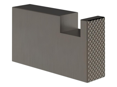 На изображении товар Крючок Gessi Inverso, 35hх15x60 мм, настенный, цвет Black Metal Brushed PVD от официального представителя в Москве