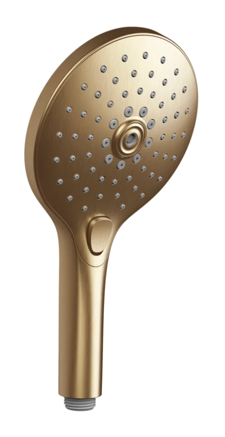 Душевая лейка Gessi, Ø130 мм, 3-х позиционная, с кнопочным переключателем, цвет Warm Bronze Br. PVD