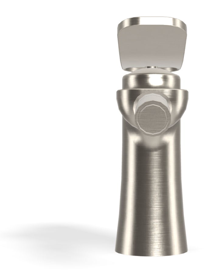 Смеситель для биде Carlo Frattini Flo, XS, с 2 гибкими шлангами, донным клапаном Click-Clack 1"1/4, Н-144 мм, цвет никель брашированный - изображение 1