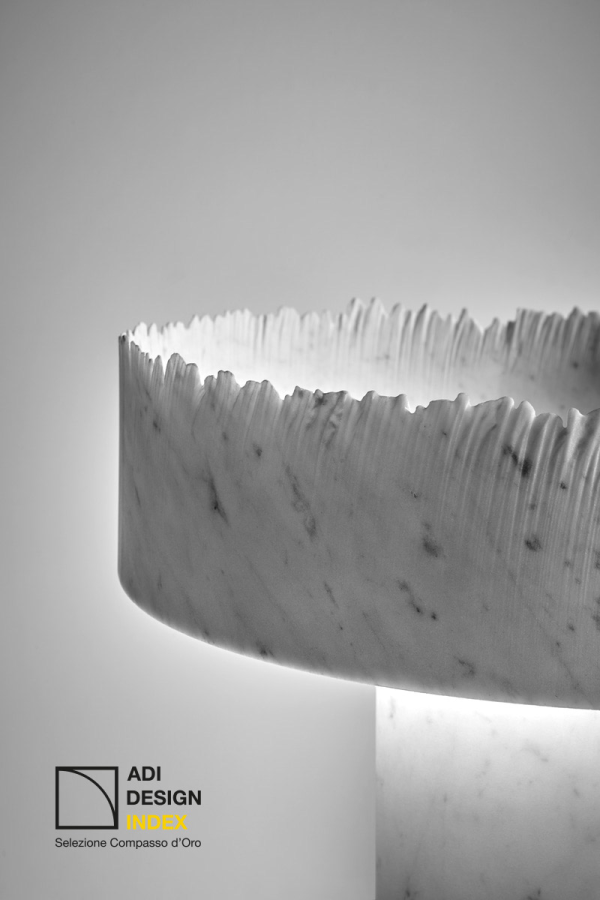 Раковина Antonio Lupi Flow, напольная, Ø470xH850 мм, со светодиодной подсветкой, мрамор Bianco Carrara - изображение 2