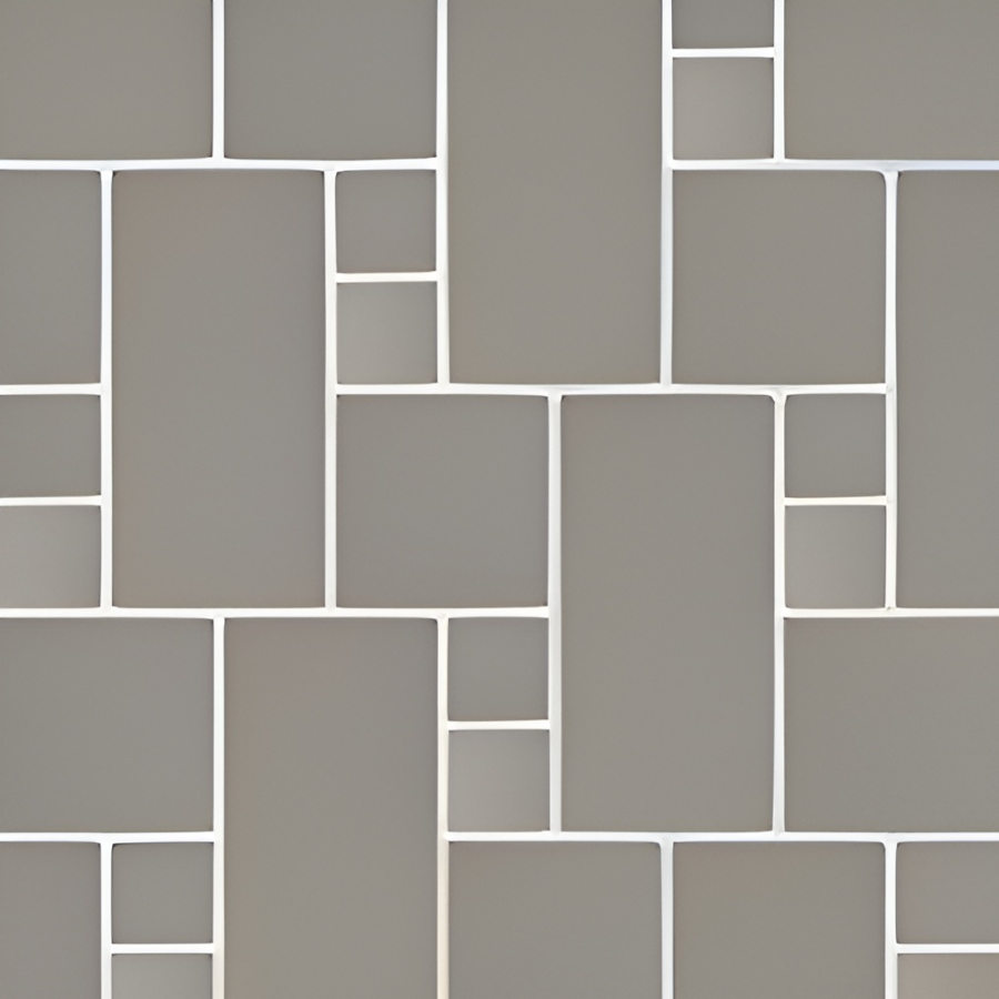 Micro. Керамогранит Microtiles Offset Mix Glaze Grey 35,1x30,1