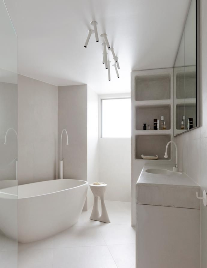 Cмеситель для раковины Gessi Goccia, излив 244 мм, без донного клапана, цвет Matte White - изображение 1