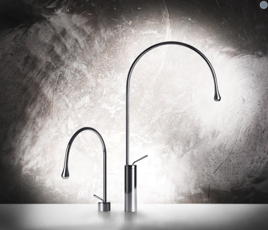 Cмеситель для раковины Gessi Goccia, излив 244 мм, без донного клапана, цвет Matte White - изображение 4