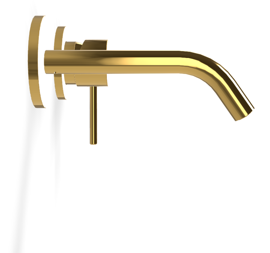 Смеситель для раковины Carlo Frattini Spillo Up, встраиваемый, с донным клапаном Click-Clack, внешние части, цвет золото - изображение 2