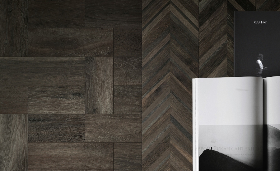 Kronos ceramiche Керамогранит Les Bois Chevron Cobolo nat\ret 9x58,5 - изображение 1