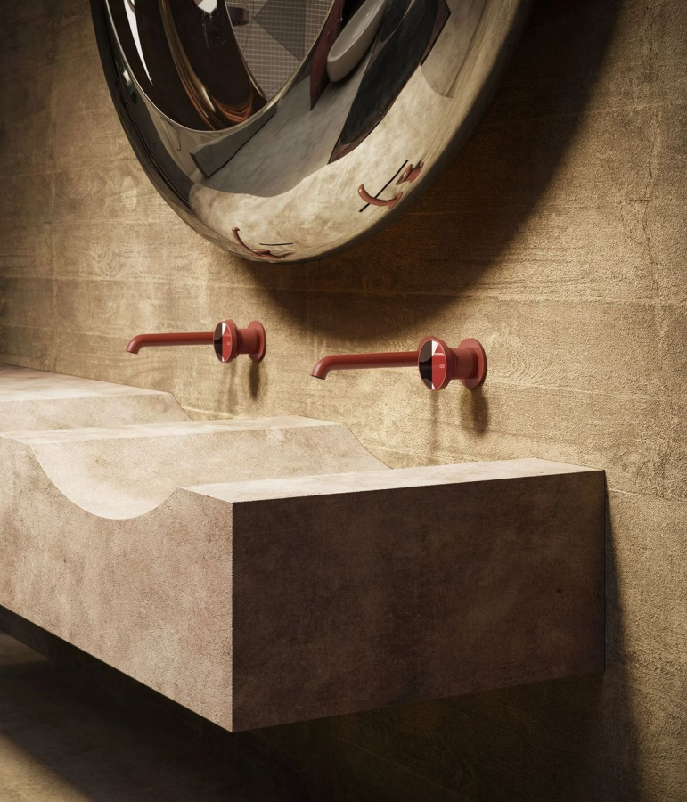 Смеситель Gessi Origini, настенный, встраиваемый, на 1 выход, внешняя часть, цвет Copper Brushed PVD - изображение 1