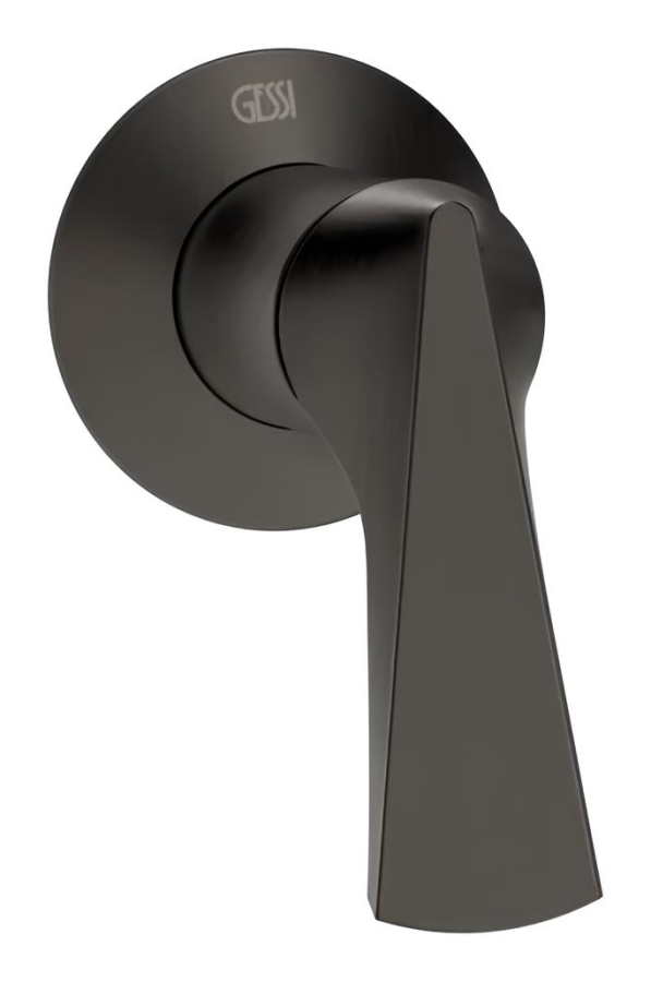 Смеситель для раковины Gessi Ventaglio, настенный, на 1 выход, встраиваемый, внешняя часть, цвет Black Metal Brushed PVD