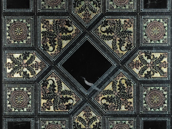 На изображении товар Akros Venezia Камень Axioma Tonos T Nero Marquinia Silver 40X40X1 от официального представителя в Москве