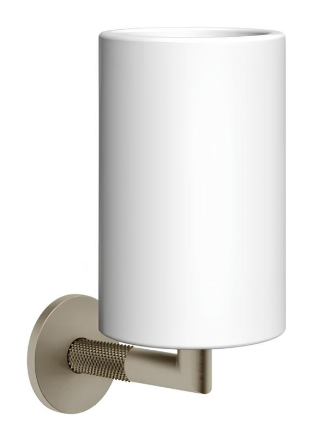 Стакан Gessi Anello, настенный, цвет White/Finox Brushed Nickel