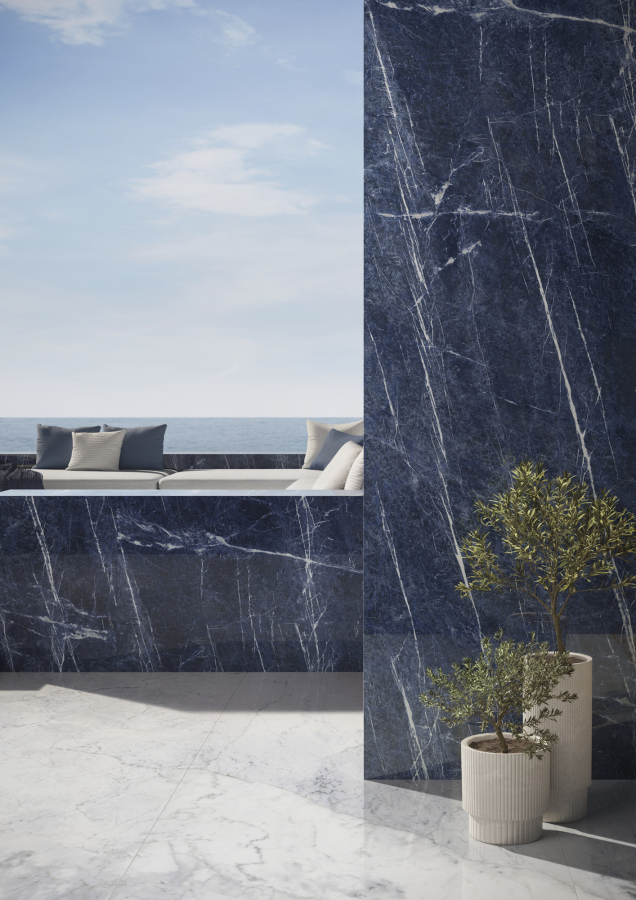 FMG Maxfine Керамогранит Marmi Brazilian blue lucidato 150x150 - изображение 5