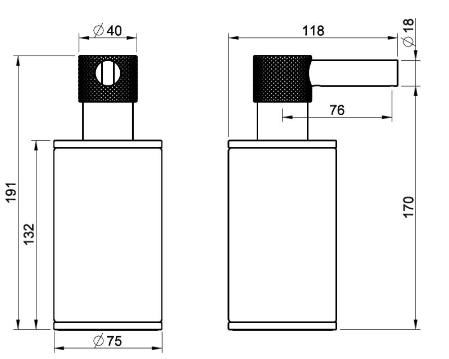 Дозатор Gessi Inciso, ø75х191 мм, настольный, цвет White/Warm Bronze Brushed PVD - изображение 3