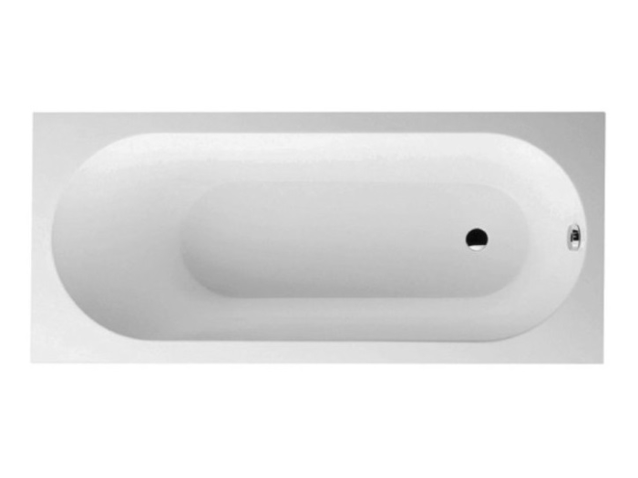 На изображении товар Ванна Villeroy&Boch Oberon 1600x750, нижний слив, с переливом, Quaryl, цвет Альп. белый от официального представителя в Москве