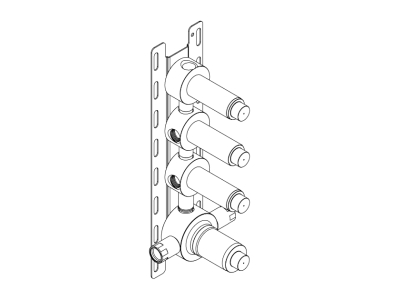Скрытая часть для термостата CeaDesign Built in Part, на 3 потребителя