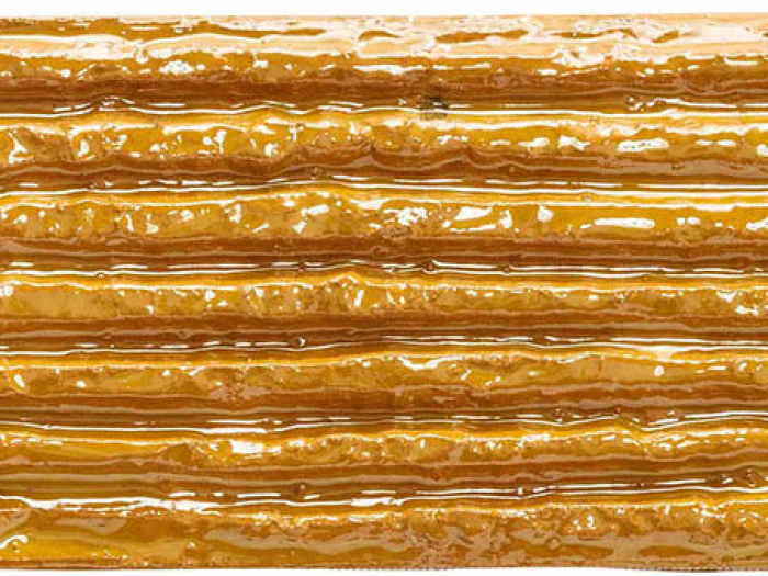 На изображении товар Mutina Керамическая плитка Chamotte Linea Ocra 7,5x21,3 от официального представителя в Москве