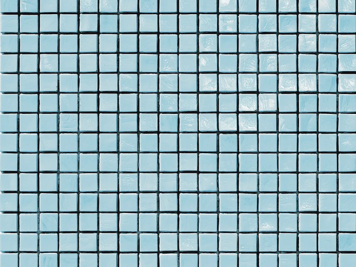 На изображении товар Sicis Стеклянная мозаика Murano Smalto Turquoise 1 chips size 10x10 mm sheet-size 295x295 mm от официального представителя в Москве