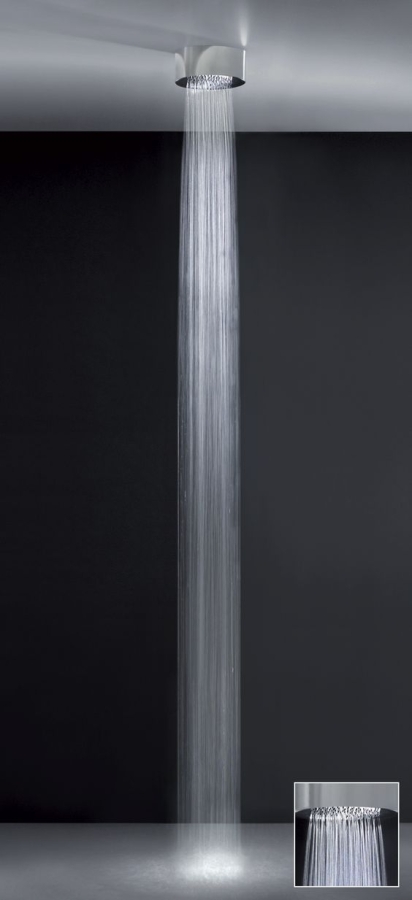 Верхний душ Gessi Segni Tondo, Ø218xH270 мм, для монтажа в потолок, цвет Mirror Steel - изображение 2