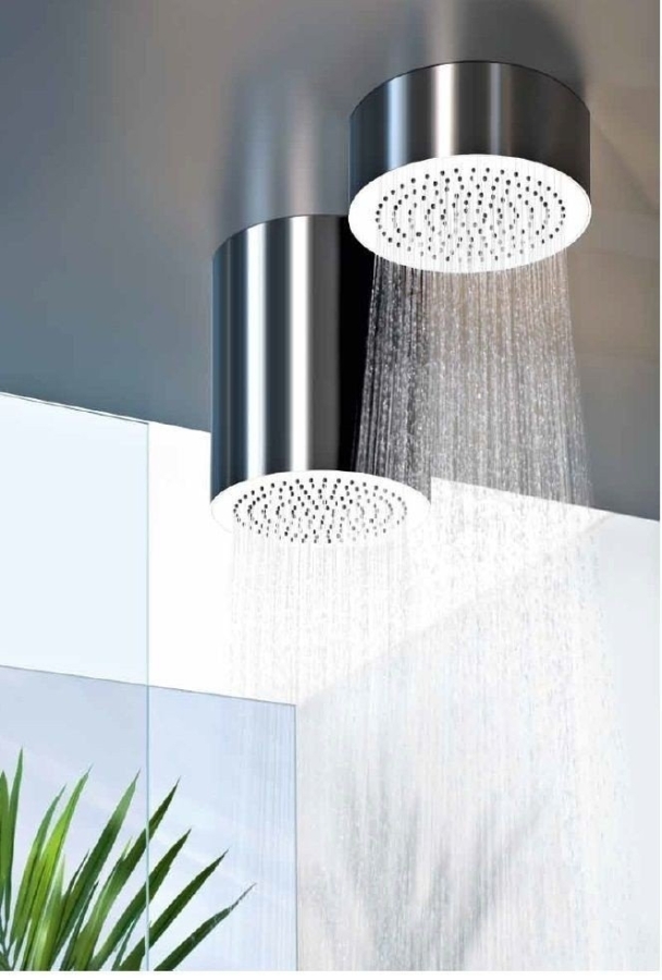 Верхний душ Gessi Segni Tondo, Ø218xH270 мм, для монтажа в потолок, цвет Mirror Steel - изображение 1