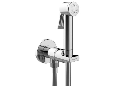 Гигиенический комплект Bossini Mono Paloma Brass Mixer Set : смеситель монокомандный, душ с кнопкой подачи воды, шланг 1250 мм, хром