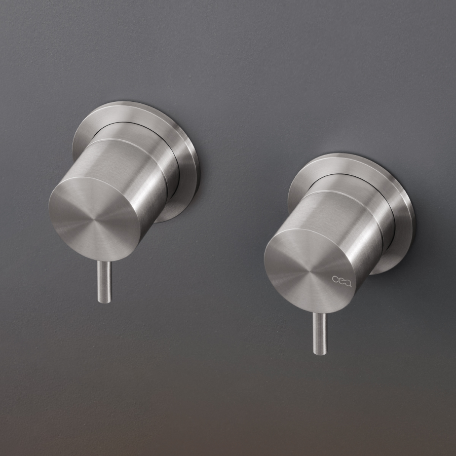 Запорный вентиль для смесителя SEA Design Milo360, настенный набор из 2-х шт, внешняя часть, сталь, цвет полированная медь - изображение 1