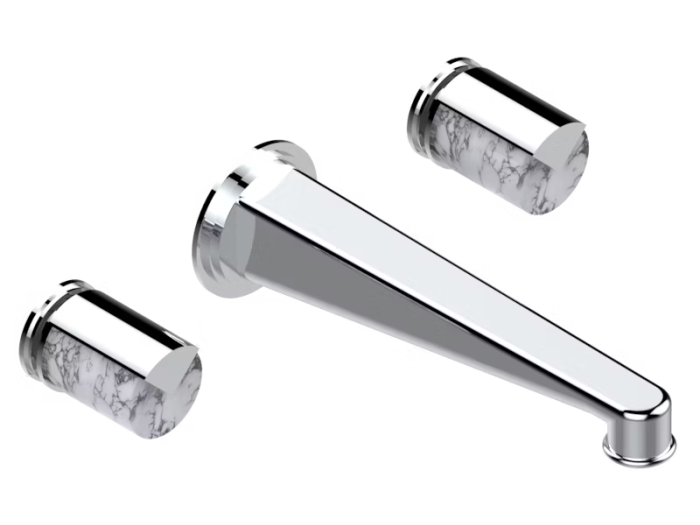 На изображении товар Смеситель для раковины THG Le 9 Howlite, настенный, с длинным изливом, цвет хром от официального представителя в Москве