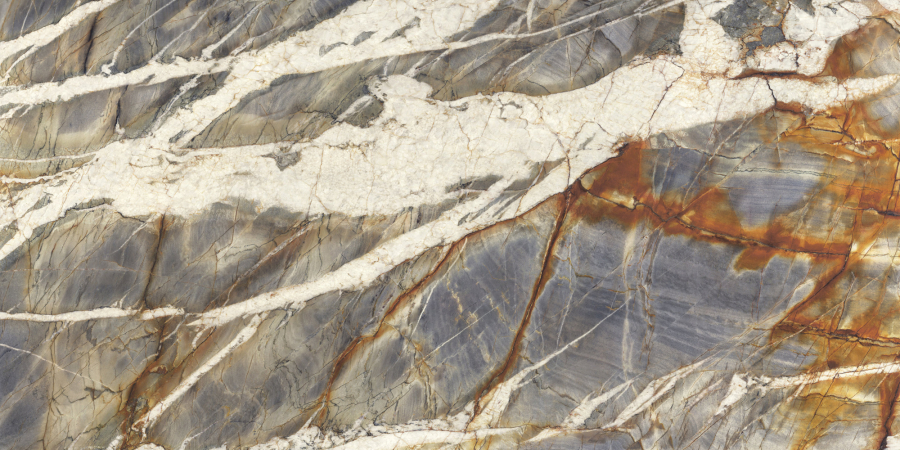 FMG Maxfine Керамогранит Marmi Blue tempest block B lucidato 300x150