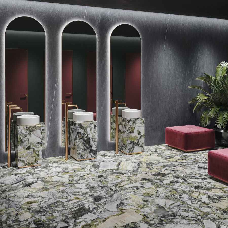 FMG Maxfine Керамогранит Marmi Ocean white lucidato 150x150 - изображение 2