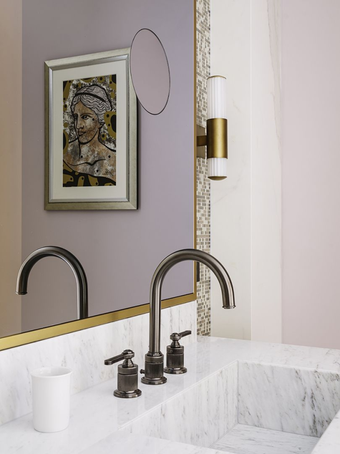 Cмеситель для раковины Gessi Venti20, с зонтичным изливом, донный клапан, цвет Finox Brushed Nickel - изображение 1