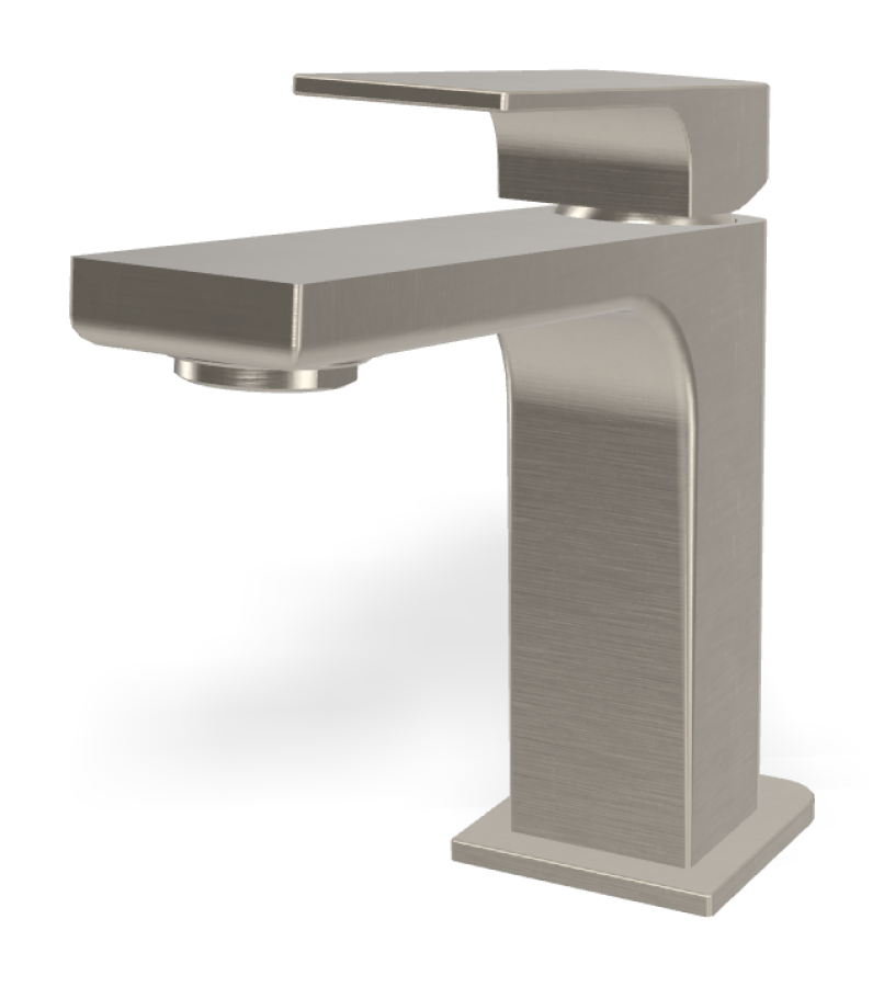 Смеситель для раковины Carlo Frattini Fit, однорычажный, без донного клапана, с 2 гибкими шлангами, глубина 154 мм, цвет никель брашированный