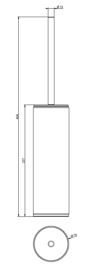 Ёршик Gessi316, напольный, цвет White/Warm Bronze Brushed PVD - изображение 3