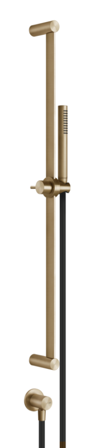 Штанга Gessi316, настенная, с душевой лейкой h828, цвет Warm Bronze Brushed PVD