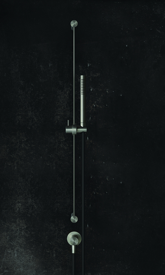 Штанга Gessi316, настенная, с душевой лейкой h828, цвет Warm Bronze Brushed PVD - изображение 1