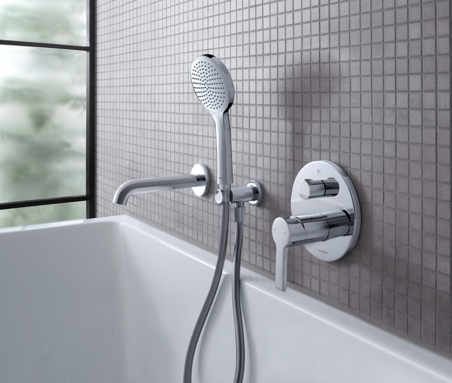 Излив для ванны Duravit C.1 настенный, L- 205 мм, цвет хром - изображение 3