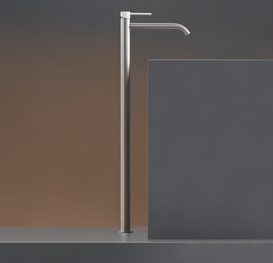Смеситель для раковины CeaDesign Gastone, высокий, сталь, цвет сатинированная сталь - изображение 1