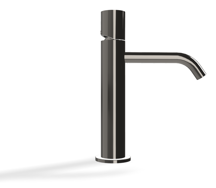 Смеситель для раковины Carlo Frattini SO, с донным клапаном Click-Clack, 2 гибкими шлангами, без ручки, Н-241 мм, цвет чёрный хром - изображение 2