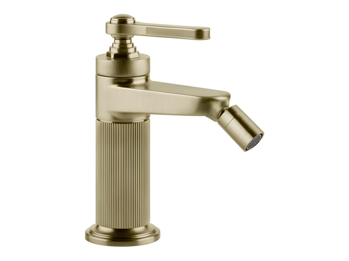 На изображении товар Смеситель для биде Gessi Venti20, с донным клапаном, цвет Brushed Brass PVD от официального представителя в Москве