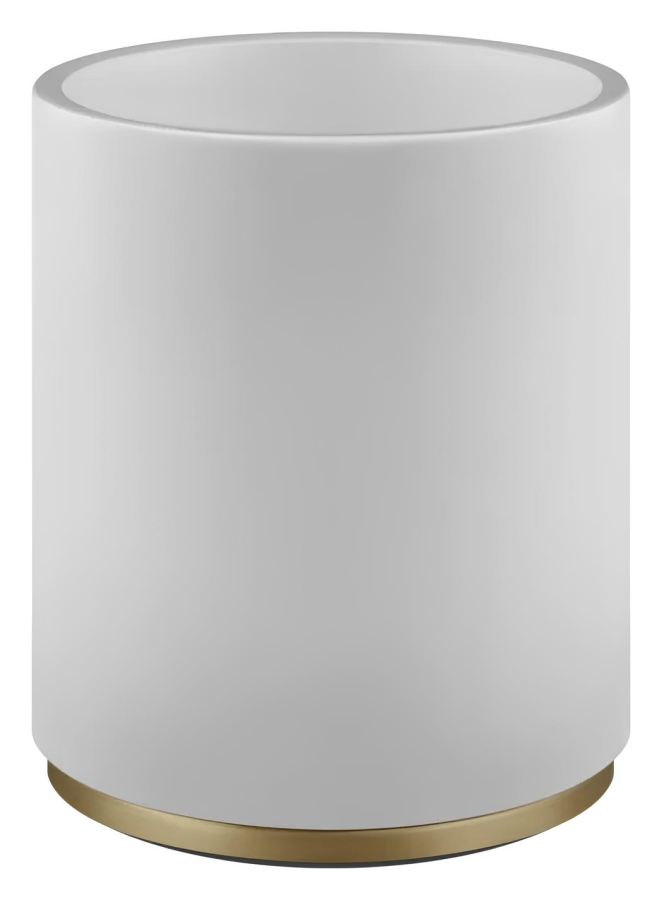Корзина для мусора Gessi, цвет White/Warm Bronze Brushed PVD