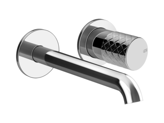 На изображении товар Смеситель для раковины Gessi Habito Intreccio, встраиваемый, внешняя часть, цвет Chrome от официального представителя в Москве