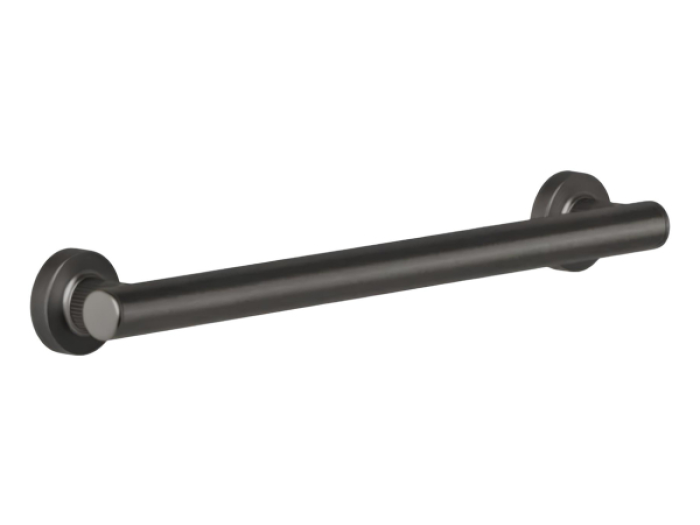 На изображении товар Поручень Gessi Venti20 для ванны и душа, 457 мм, цвет Black Metal Brushed PVD от официального представителя в Москве