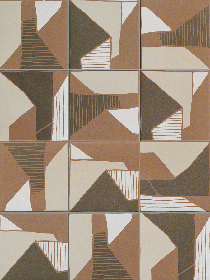 Sartoria Керамогранит Genesi Decor Mix Acqua Browns Matt 15x15 - изображение 1