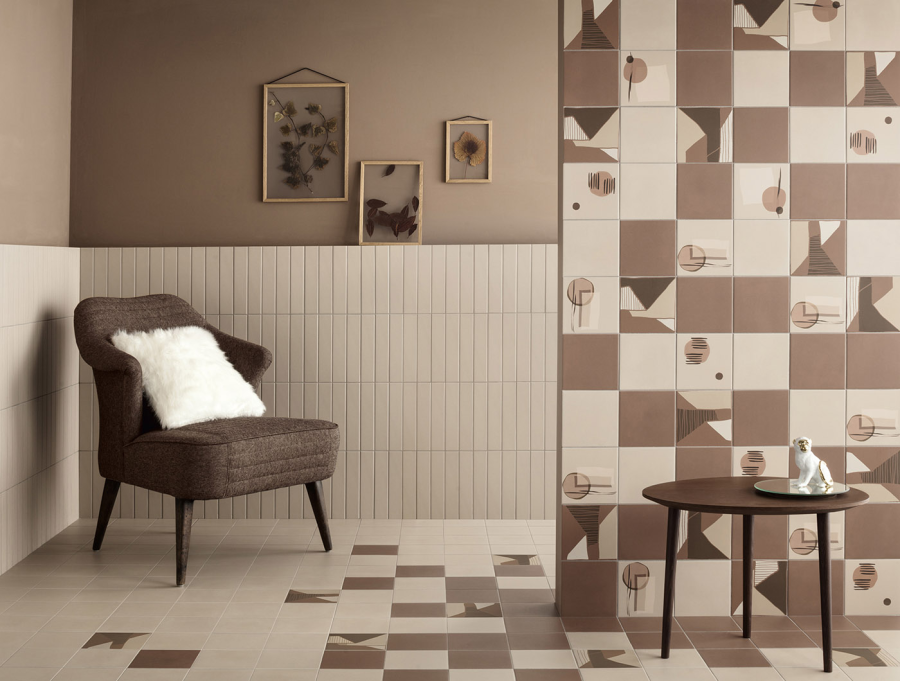 Sartoria Керамогранит Genesi Decor Mix Acqua Browns Matt 15x15 - изображение 2