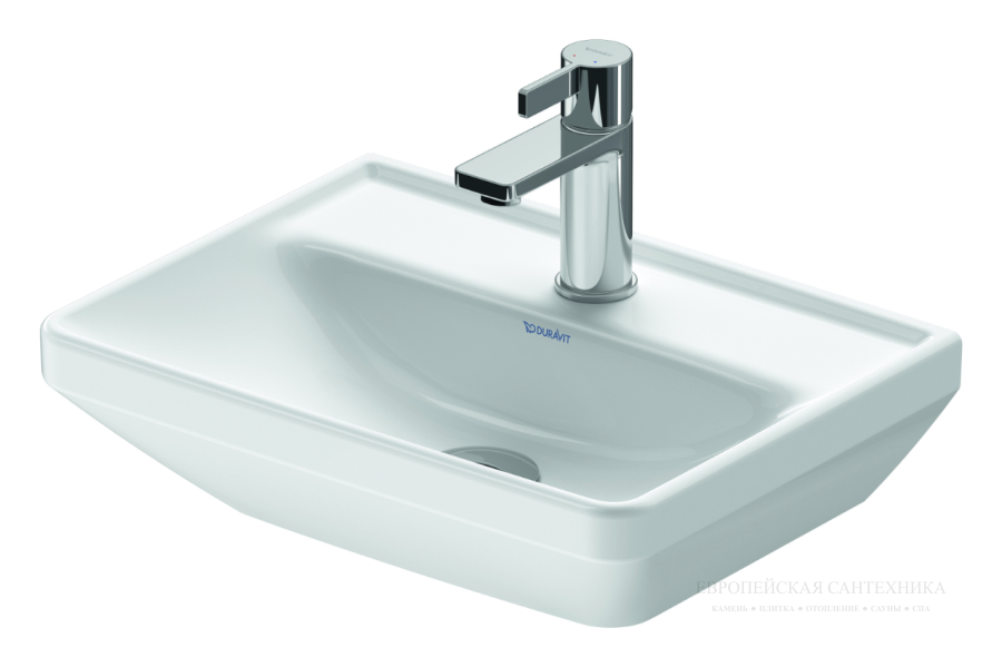 Раковина Duravit D-Neo для рук, 450x335 мм, без перелива, 1 отверстие под смеситель, цвет белый - изображение 1