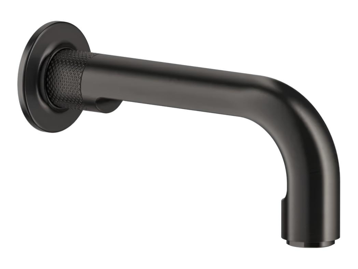 На изображении товар Излив для ванны Gessi Inciso 190 мм, цвет Black Metal Brushed PVD от официального представителя в Москве