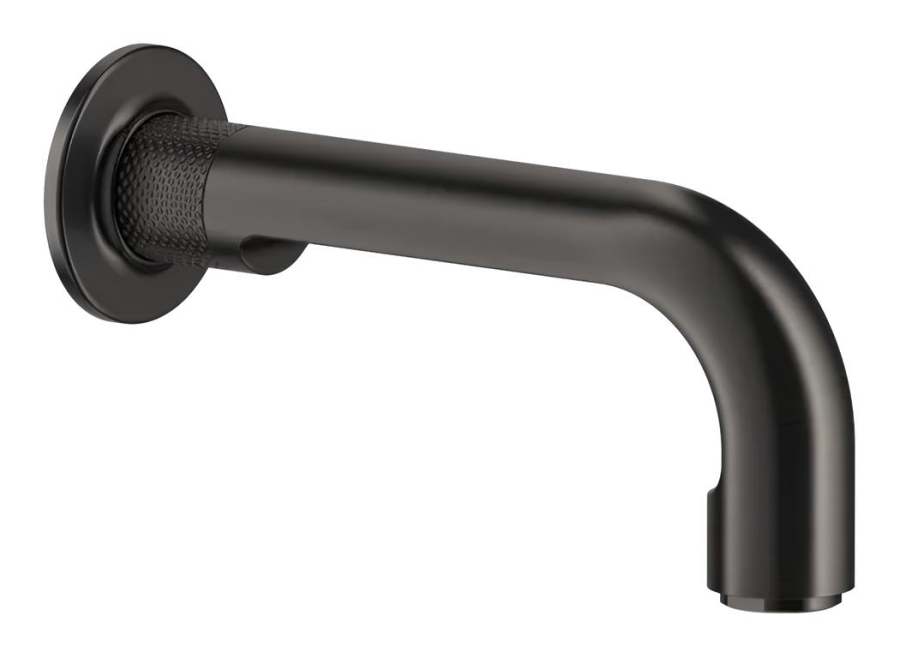 Излив для ванны Gessi Inciso 190 мм, цвет Black Metal Brushed PVD
